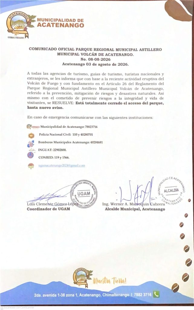 Atencion! Información a tomar en cuenta